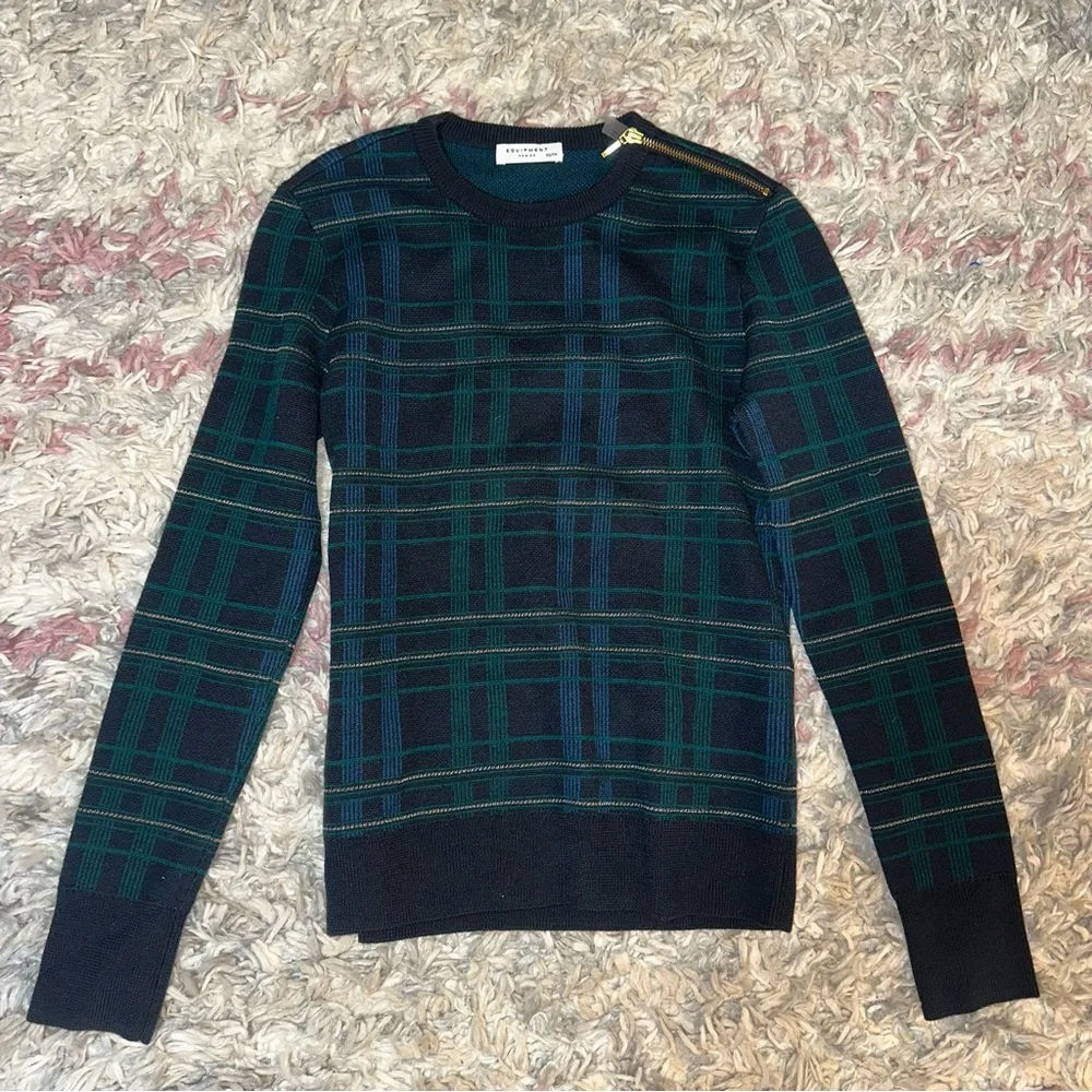 Equipment plaid sweater XS
